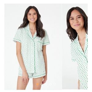 Green Polka Dot Women's Pajama Set